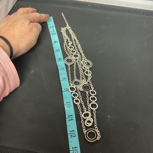 Black and silver chain necklace - Picture 6 of 6